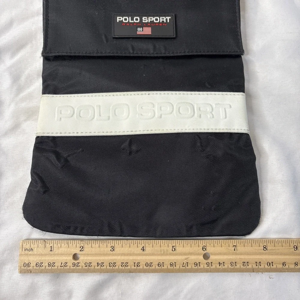 Vintage 90s Y2K Ralph Lauren Polo Sport Crossbody Bag Purse Travel‎ Black
